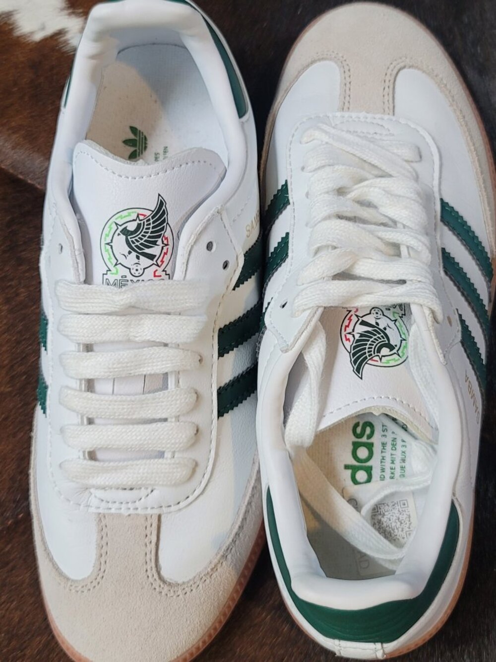 Adidas Samba OG Mexico White Green Gum Sneakers Size 5.5